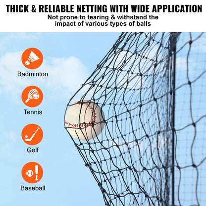 Slagnet Baseball – Trainingsnet Honkbal – Softbal Kooi Net – Batting Cage Net – Pitching Net – Groot Formaat 70x12x14 ft – Duurzaam PE Materiaal