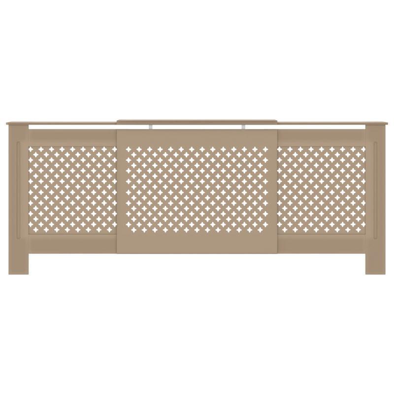 Radiatorombouw – Radiatorbekleding – Radiatoromkasting – Verwarmingsombouw – Radiatorpaneel – MDF – 205 cm Breed – Beige Neutrale Kleur