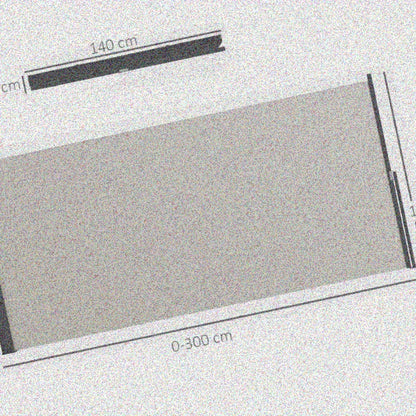 Zonnescherm – Zijscherm – Uitbreidbaar Scherm – Buitenprivacy – Zonwering – 300x140 cm – UV Bescherming – Windbestendig Metaal