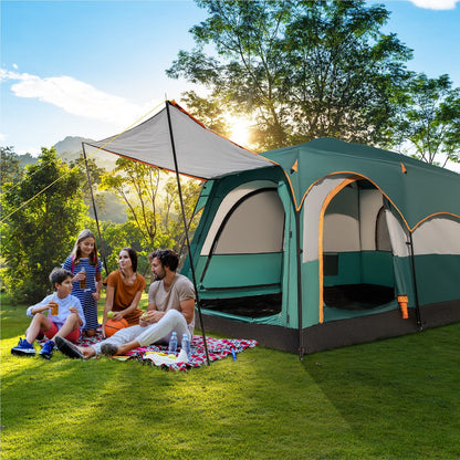 Kampeertent – Familie Tent – Tunnel Tent – Outdoor Tent – Festival Tent – Ruim 4-6 Persoons – Waterdicht Oxford Materiaal – 2-Kamersindeling Met Voortent