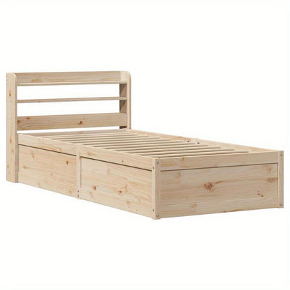 Bedframe – Huisbed – Eenpersoonsbed – Bedbodem – Slaapbank – Marrone – Massief Dennenhout – 90x190 cm – Stevig & Duurzaam
