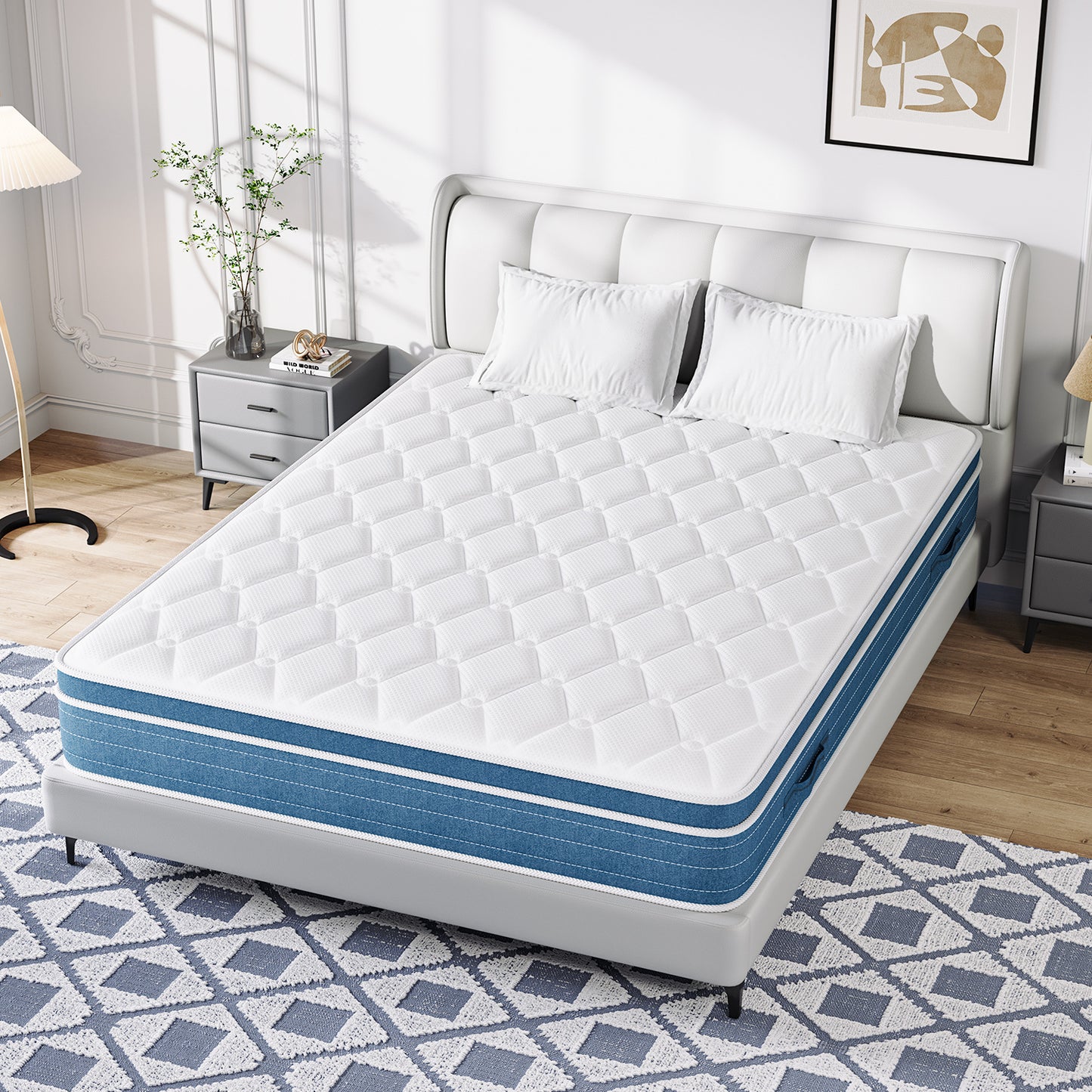 Multilayer Hybrid Queen Mattress - Multiple Sizes & Styles Available Ergonomic Design with Memory Foam and Pocket Spring Medium Firm Feel
