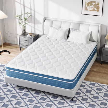 Multilayer Hybrid Queen Mattress - Multiple Sizes & Styles Available Ergonomic Design with Memory Foam and Pocket Spring Medium Firm Feel