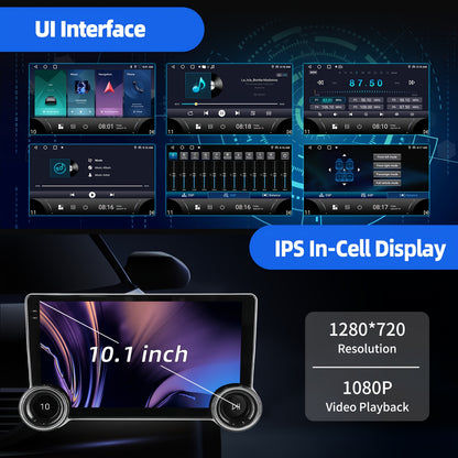 Android 14 Car Stereo – Auto Multimedia Systeem – Navigatie Unit – Touchscreen Radio – Draadloze CarPlay – 10,1 Inch IPS Scherm – 4GB RAM & 64GB Opslag – AHD Achteruitrijcamera & Externe Microfoon
