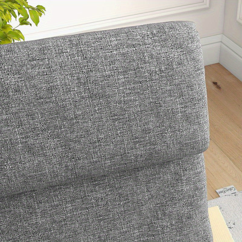 Modern Lounge Armchair with Headrest & Armrests - Gray -Look Upholstery, Frame & Foam - Easy Assembly Multifunctional Accent Chair for Living Room, Bedroom, Balcony - Beige/ (No Fabric