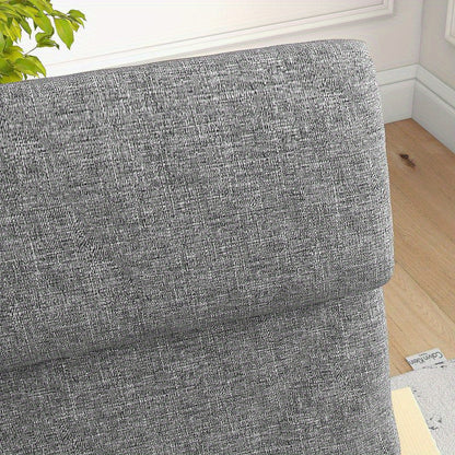 Modern Lounge Armchair with Headrest & Armrests - Gray -Look Upholstery, Frame & Foam - Easy Assembly Multifunctional Accent Chair for Living Room, Bedroom, Balcony - Beige/ (No Fabric