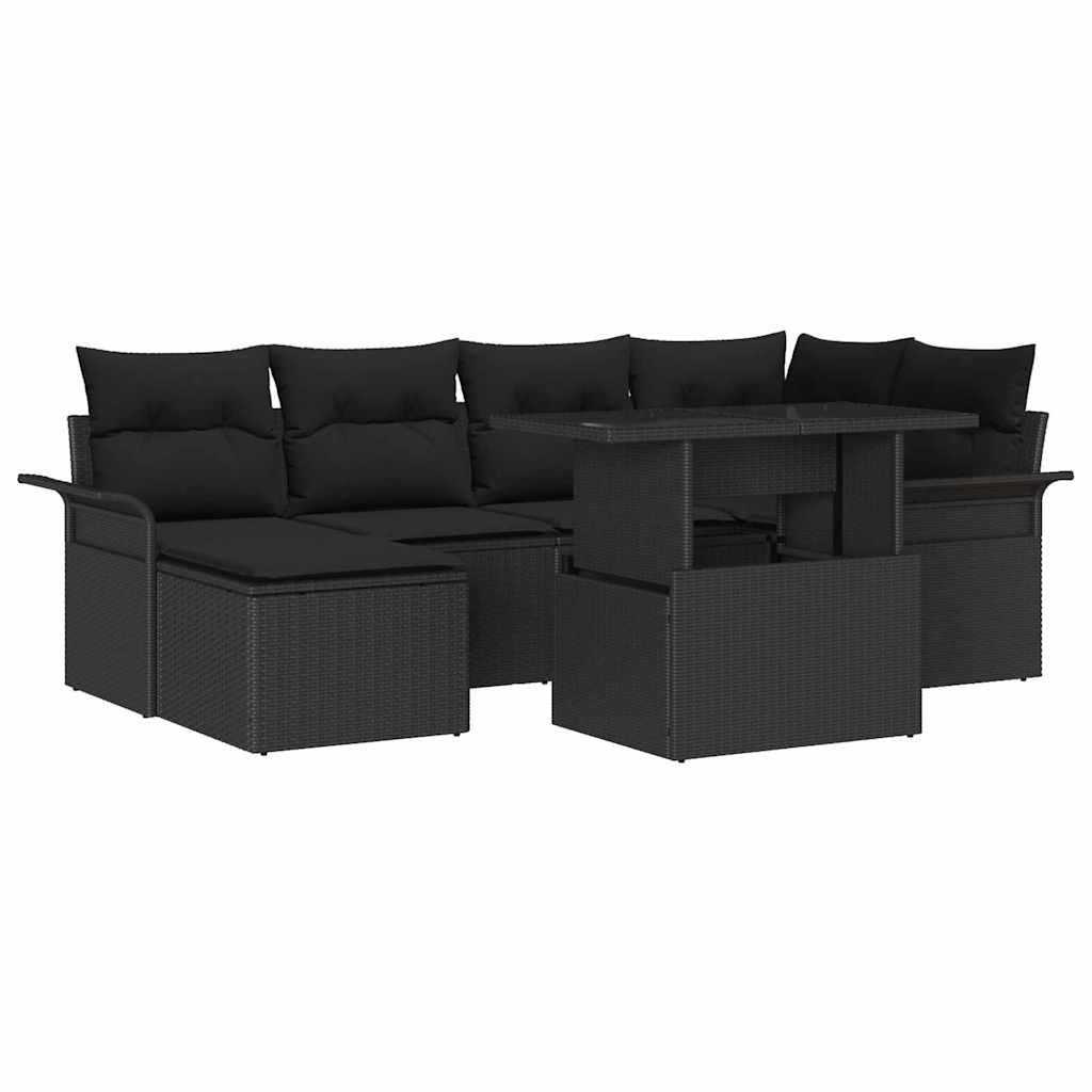 Tuinbank – Buitenbank – Loungeset – Modulaire Bank – Poly Rattan – Weerbestendig – Inclusief Kussens
