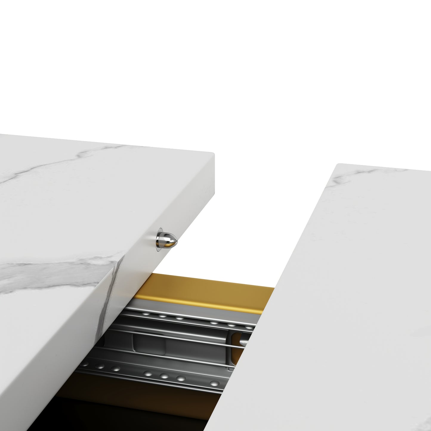 Uitschuifbare Eettafel – Uitklaptafel – Keukentafel – Woonkamertafel – Tafel Verlengbaar – Zwart Hardhout – Gouden Kruispoten – Verstelbaar 160-200 cm