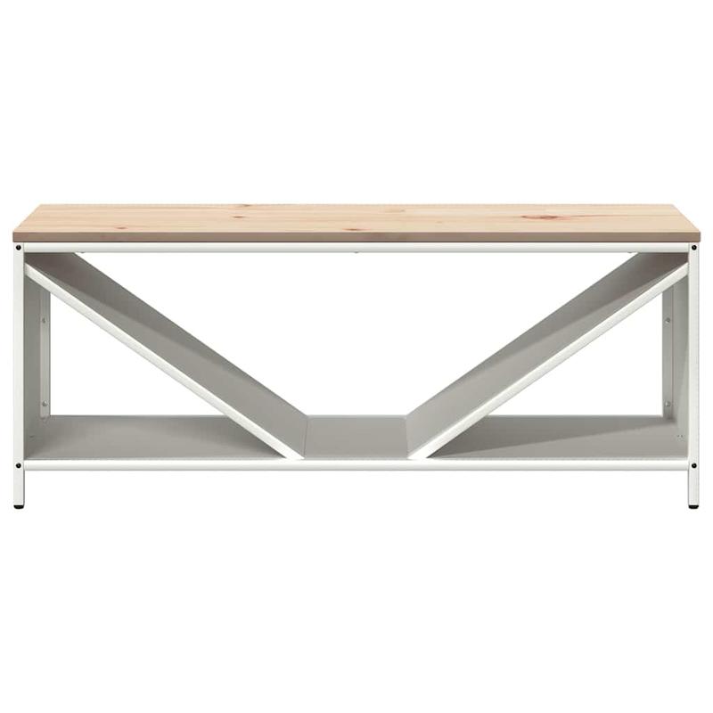 Heavy-Duty Firewood Shelf with White Wooden Plate - 100.5x35.5x40cm Large Capacity Firewood Rack, Sturdy Metal Brackets & Sturdy Base for Indoor/Outdoor Fireplace, Garden, Patio - Easy Assembly, Space-saving Design, Durable C