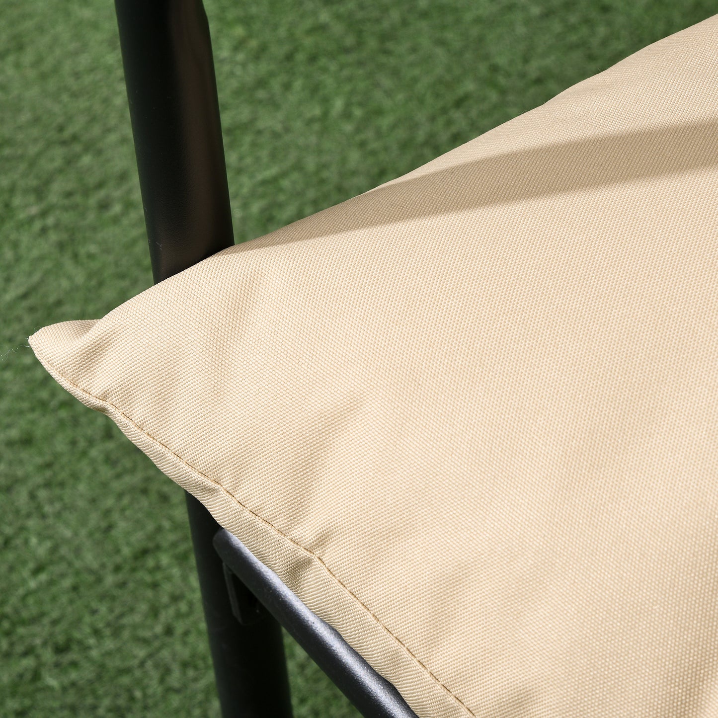 Tuinset – Bistroset – Terrasmeubels – Balkonset – Buitenmeubilair – Zwart Beige Design – Met Metalen Frame