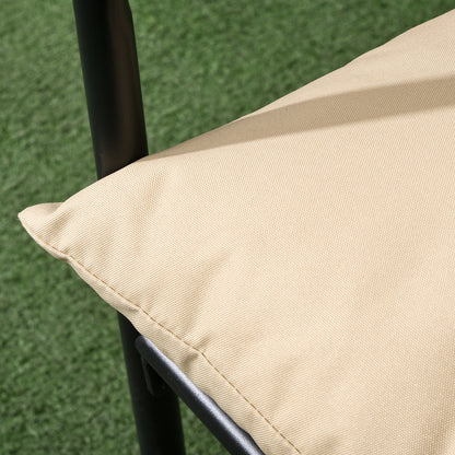 Tuinset – Bistroset – Terrasmeubels – Balkonset – Buitenmeubilair – Zwart Beige Design – Met Metalen Frame