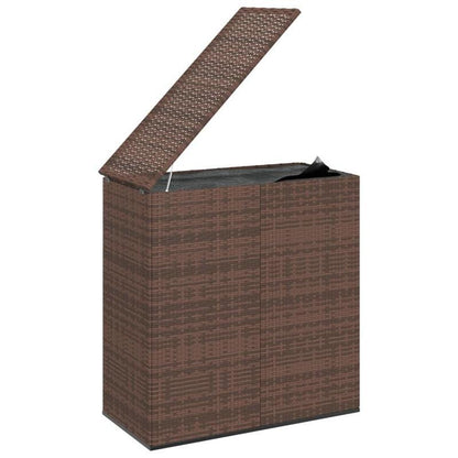 Grote Opbergbak Kussenbox – Buitenbox – Tuinbox – Opbergkist – Patio Organizer – Weerbestendig – 100x49,5x103 cm – Weefsel van Resin – Bruin