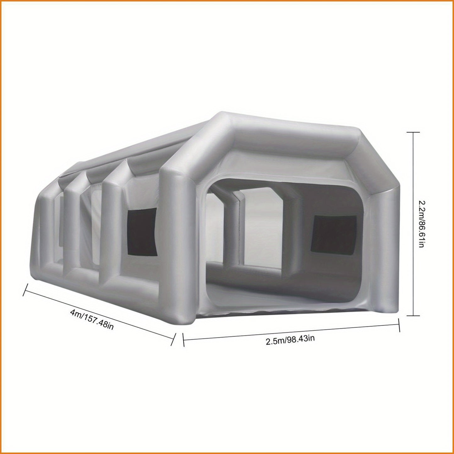 Opblaasbare Spuitcabine – Spuittent – Verfspuitruimte – Mobiele Werkruimte – Spuitbox – Groot Formaat 4x2,5m – Hoogwaardig Oxford Doek – Snelle Opbouw & Ventilatie
