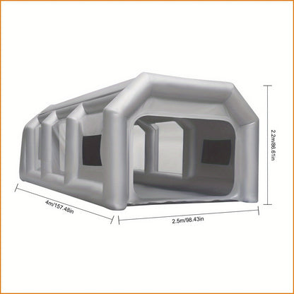 Opblaasbare Spuitcabine – Spuittent – Verfspuitruimte – Mobiele Werkruimte – Spuitbox – Groot Formaat 4x2,5m – Hoogwaardig Oxford Doek – Snelle Opbouw & Ventilatie