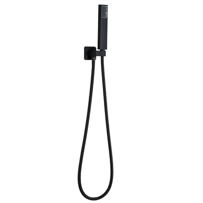 Thermostatische Regendouche Set – Douchekop – Handdouche – Regendouchekraan – Thermostaatkraan – Zwart Mat – 54x22 cm – Messing Material