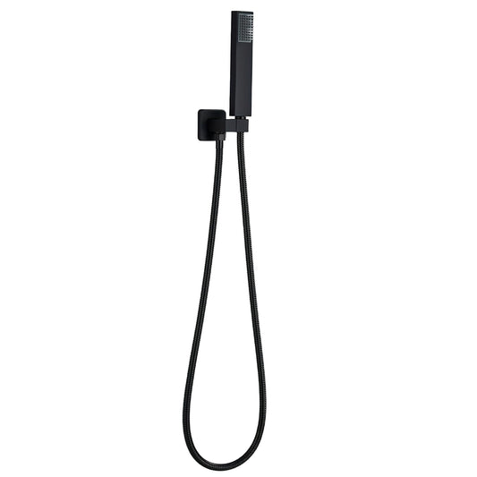 Thermostatische Regendouche Set – Douchekop – Handdouche – Regendouchekraan – Thermostaatkraan – Zwart Mat – 54x22 cm – Messing Material