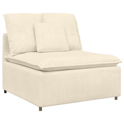 Modulaire Bank – Bankstel – Hoekbank – Zitmeubel – Sofa – Corduroy Bekleding – Stevig Metalen Frame – Creme Centre Module