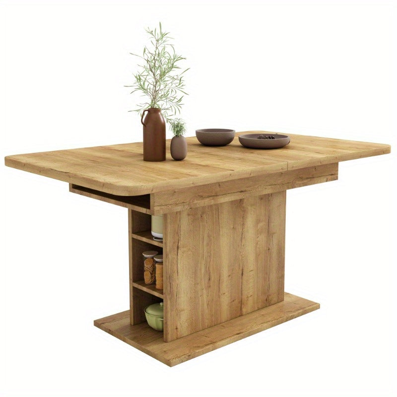 Uitklaptafel – Verlengbare Tafel – Eettafel – Vouwtafel – Tuintafel – Ruimtebesparend – Met Opberglade – 110-130x70x75 cm – Met Stalen Onderstel