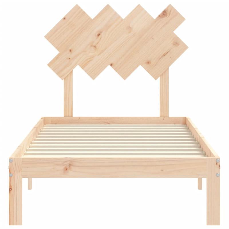 Solid Wood Bed with Kopfteil Practical Removable