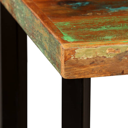 Barset – Tuinbarset – Bistroset – Tuinmeubelset – Barstoelen – Massief Gerecycled Hout – 4 Barkrukken Met Leer En Canvas