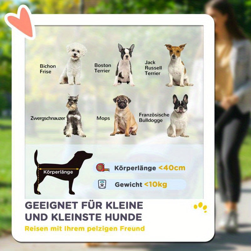 Hondenbuggy – Draagwagen – Hondenwagen – Wandelwagen – Huisdierenbuggy – Opvouwbaar Aluminium Frame – Ventilatie Mesh & Veiligheidsharnas – Geschikt Voor Kleine Honden En Konijnen Tot 10 kg – Ruime Opbergmand – All-Terrain Wielen