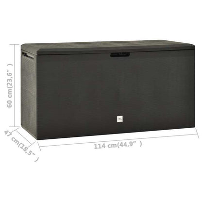 Opbergbox Tuin – Tuinkussenbox – Tuinkist – Kussenbox – Tuincontainer – 290L Inhoud – Duurzaam & Stabiel – Modern Antraciet Design – Weerbestendig