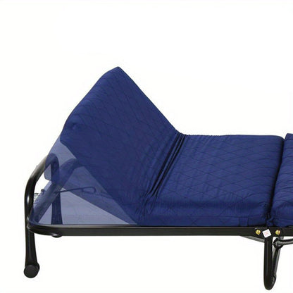 Opklapbed – Opvouwbaar Bed – Logeerbed – Relaxstoel – Slaapbed – Verstelbaar Stalen Frame – Comfortabele Foam Matras – 3-standen – Compact 184x65x26 cm