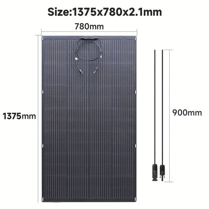 Flexibel Solar Paneel – Buigbaar Zonnepaneel – Draagbaar Zonnepaneel – Monokristallijn Zonnepaneel – 200 Watt Vermogen – Weerbestendig Ontwerp