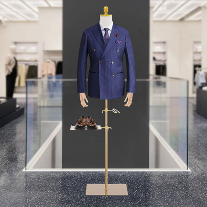 Paspop heren – Etalagepop – Kleermakerspop – Modepop – Mannequin – Verstelbaar 70-130 cm – Stevig kunststof en houten armen