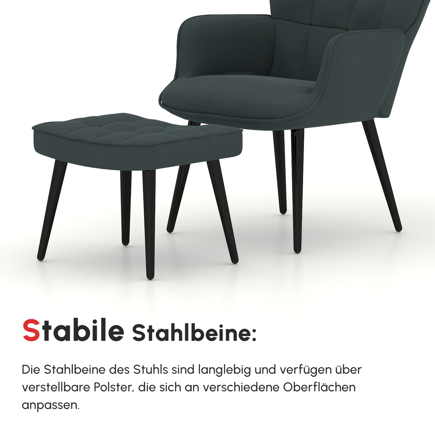 Relaxstoel – Fauteuil – Zitstoel – Loungestoel – Relaxfauteuil – Grijs – Verstelbaar – Zonder Elektriciteit