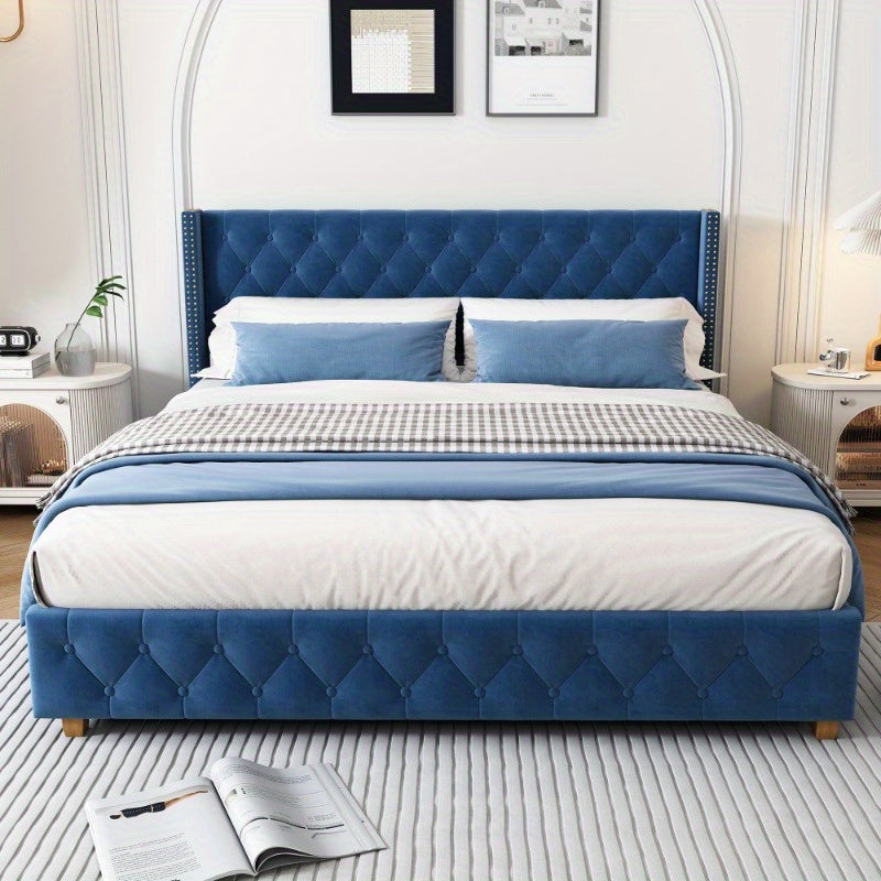 Bedframe – Bedombouw – Bedkast – Houten Frame – Vintage Bed – 180x200 cm – Vijf Opbergladen – Stevig Massief Hout