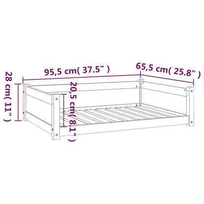 Hondenmand – Hondenbed – Dierenmand – Hondenkussen – Kennel – Medium – Massief Grenenhout – Afneembaar Kussen