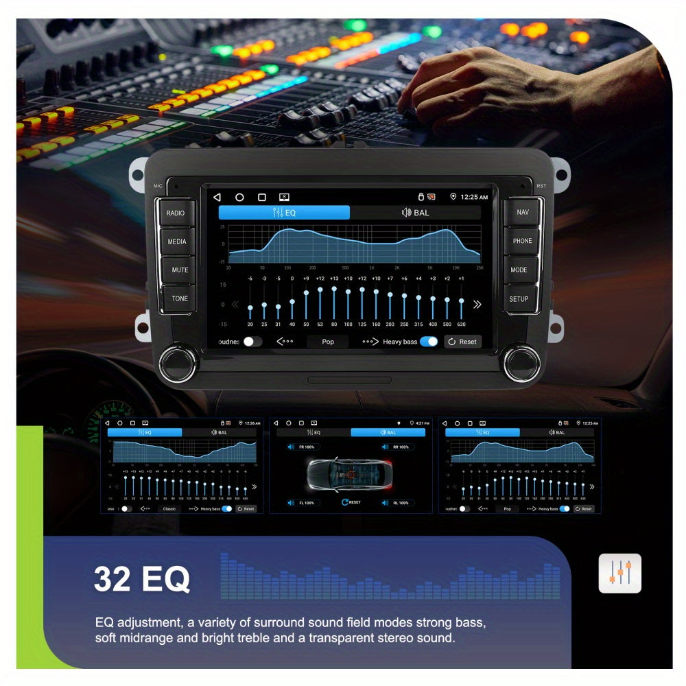 Android Car Radio – Multimedia Radio – Autoradio Navigatie – Touchscreen Stereo – 7-Inch HD Display – Android 13 – Draadloze CarPlay & GPS – Inclusief Camera en Microfoon