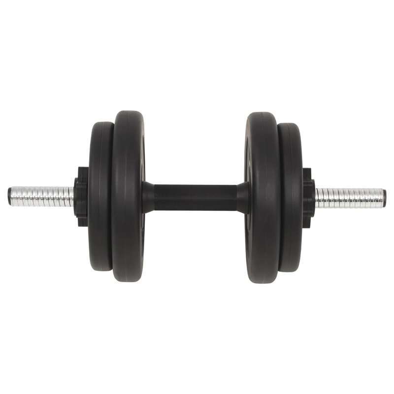 Dumbbell Set – Barbell Set – Gewichtenset – Halterset – Krachttrainingsset – 30 kg totaalgewicht – Duurzaam cement en staal