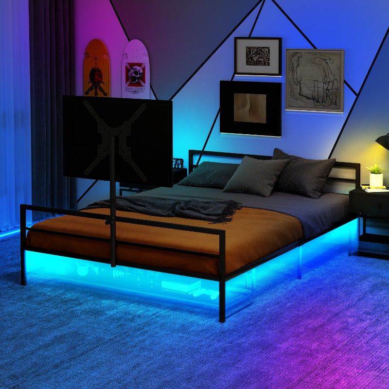 Stapelbed – Uittrekbed – 3-Slaapplaatsen Bed – Metaalbed – Ruimtebesparend Bed – Stabiel Metalen Frame – Veiligheidsrails – Eenvoudige Montage