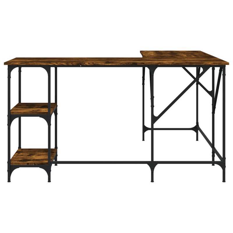 Bureau – Werkplek – Bureautafel – Computerbureau – Schrijftafel – Compact Modern Design – Rook Eiken MDF Constructie