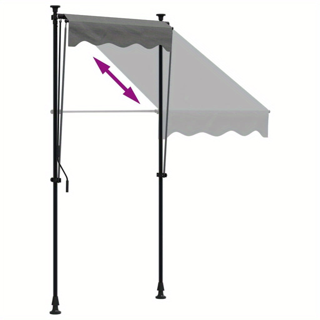 Uittrekbare Luifel – Zonnescherm – Uitvalscherm – Balkonluifel – Terrasluifel – Weerbestendig Polyester – Compact 100x150 cm