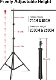 Fotostudio Softbox Verlichtingskit met Achtergrondframe - Achtergrondsysteem - Studio Fotografie - Inclusief 3 Achtergronden, Statief, Reflectorbord en 4 Paraplu's - Complete Set