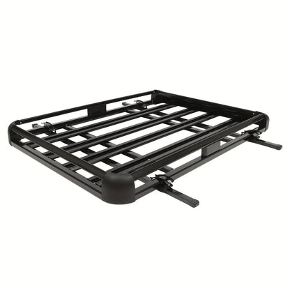 Dakmand SUV – Dakdrager Mand – Bagagekorf – Dakrek Ladebak – Zwarte Aluminium Dakmand – 160 cm Lengte – Maximaal 150 kg Draagvermogen