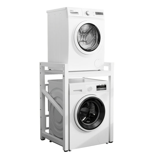 Wasmachine Standaard – Drogerstandaard – Stapelrek – Wasmachine Verhoger – Wasdroger Steun – Verstelbare Hoogte – 350 kg Draagkracht – Ruimtebesparend Opbergrek