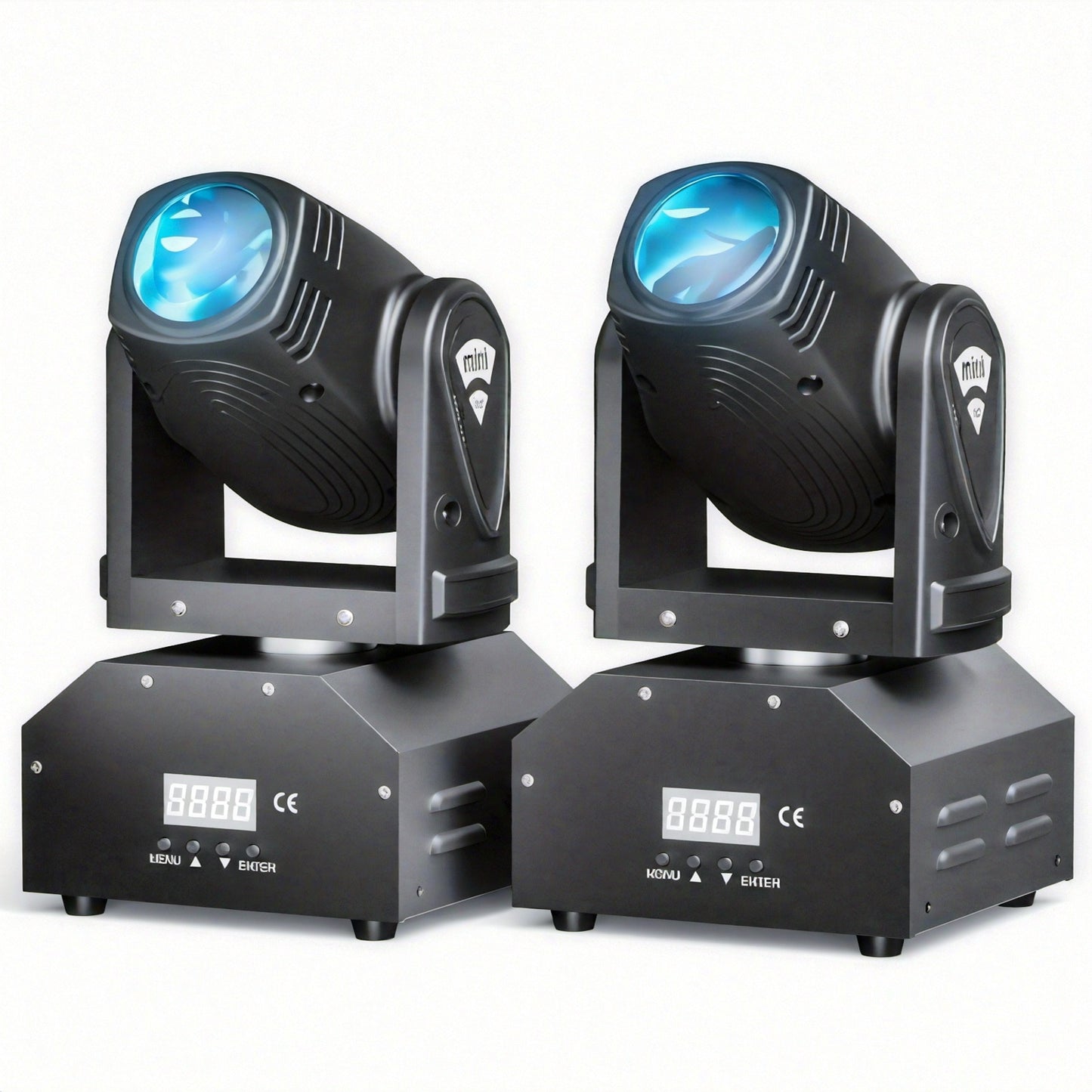 LED Moving Head Spot – Moving Head Spotlights – DJ Verlichting – Discolamp – Feestverlichting – 2-Pack 100W RGBW Met Gobo Beam – DMX & Voice-Activated – Duurzaam Aluminium Met Ventilatie