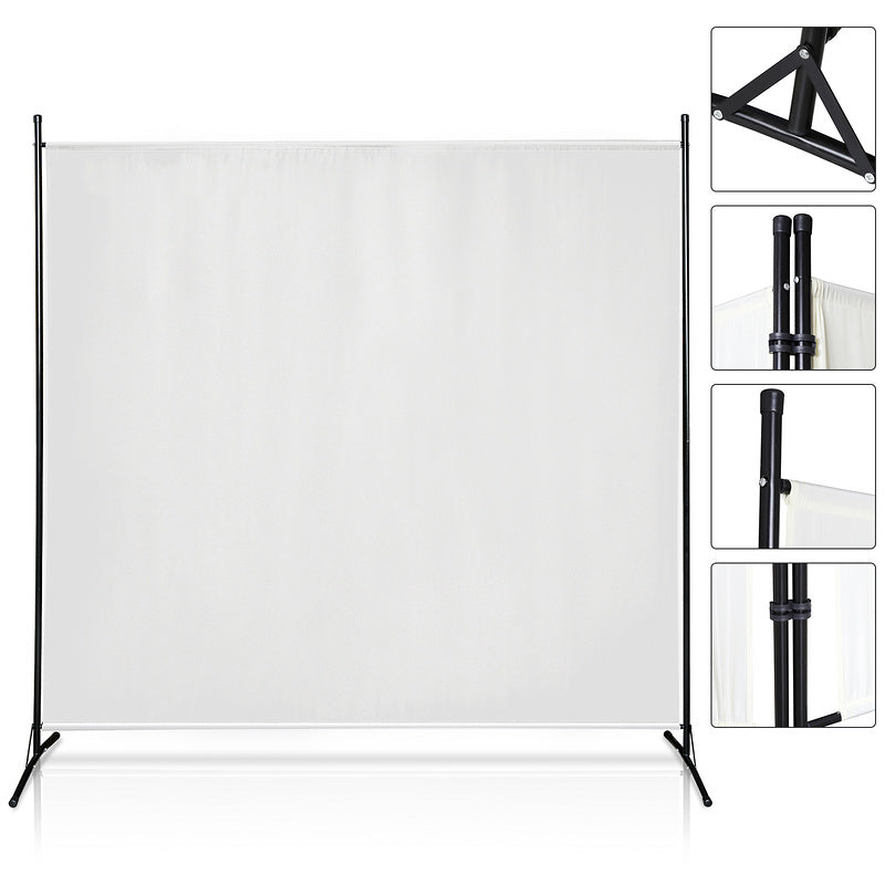 Kamerscherm – Scheidingswand – Roomdivider – Paravent – Privacy Scherm – Opvouwbaar – Lichtgewicht – 180x180 cm – Metaal & Polyester – Beige