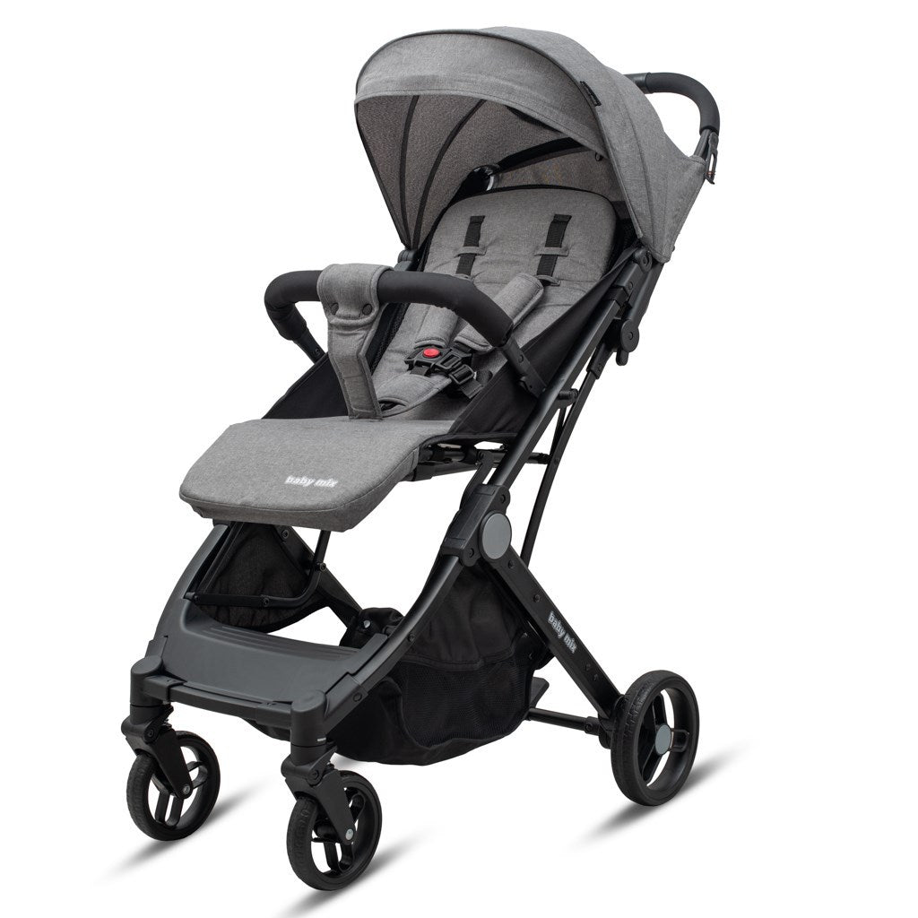 Kinderwagen – Buggy – Wandelwagen – Babywagen – Transportwagen – Grijs – Ultra Lichtgewicht 7,4 kg – Compact Opvouwbaar