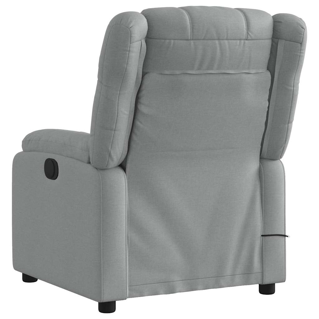 Massagestoel – Relaxstoel – Massagefauteuil – Elektrische Stoel – Ontspanningsstoel – Elektrisch Verstelbaar – 6 Massagepunten – Lichtgrijs