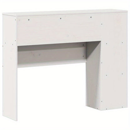Bedhoofdbord – Hoofdeinde – Hoofdbord – Bedhoofdeinde – Opberghoofdbord – Massief Grenenhout – 90 cm Breed – Met Opbergruimte en Witte Afwerking