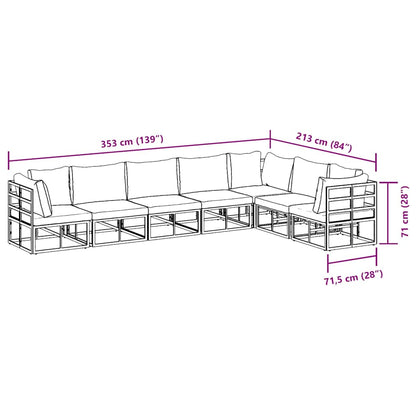Tuinmeubelset – Loungeset – Zitgroep – Balkonset – Tuinset – Modulair ontwerp – Weerbestendig aluminium frame