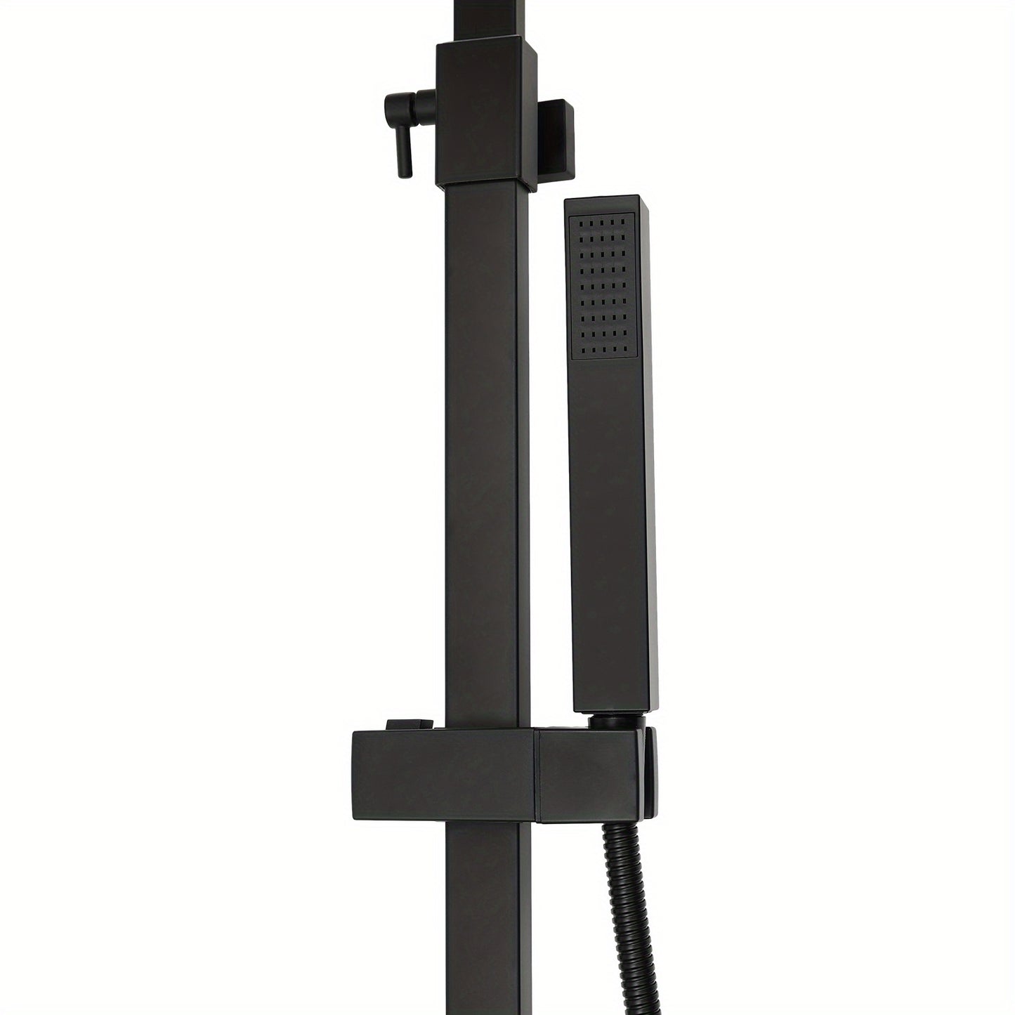 Douchekop – Regendouche – Handdouche – Thermostaatkraan – Badkamerkraan – Mat Zwart – Thermostatische Temperatuurregeling – 25x25 cm Regendouchekop