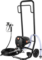 Airless Verfspuitsysteem - 3000PSI - 750W - 220V - Spuitverfmachine - Oprolbaar Hoge Druk Verfspuit - met 15m Slanglengte - 1.2 l/min Maximale Stroom - Zwart