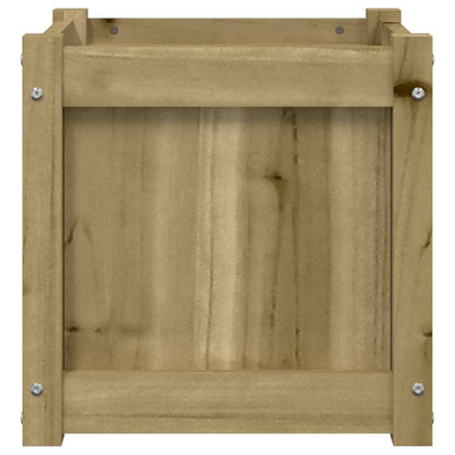 Plantenbak – Bloembak – Moestuinbak – Kruidenbak – Bloempot – Houten Vierkante Plantenbak – 40,6x40,6x40,6 cm – Geïmpregneerd Grenenhout Met Afwatering
