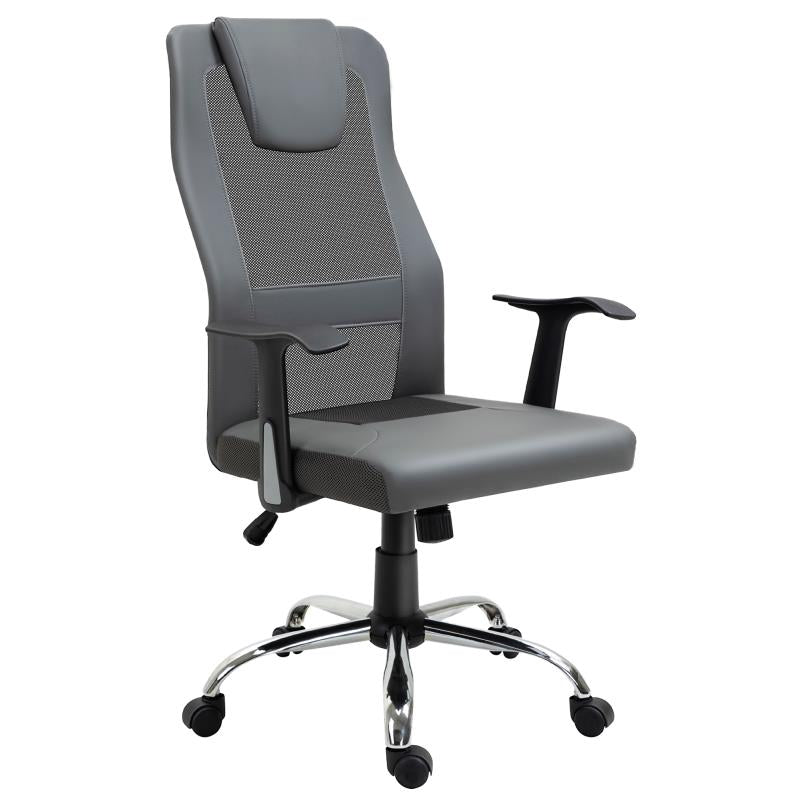 Bureaustoel – Office Chair – Kantoorstoel – Draaistoel – Ergonomische Stoel – Verstelbaar 360° Draaibaar – Met Metalen Frame en Handmatige Kantelfunctie – Max. 120 kg Belastbaar